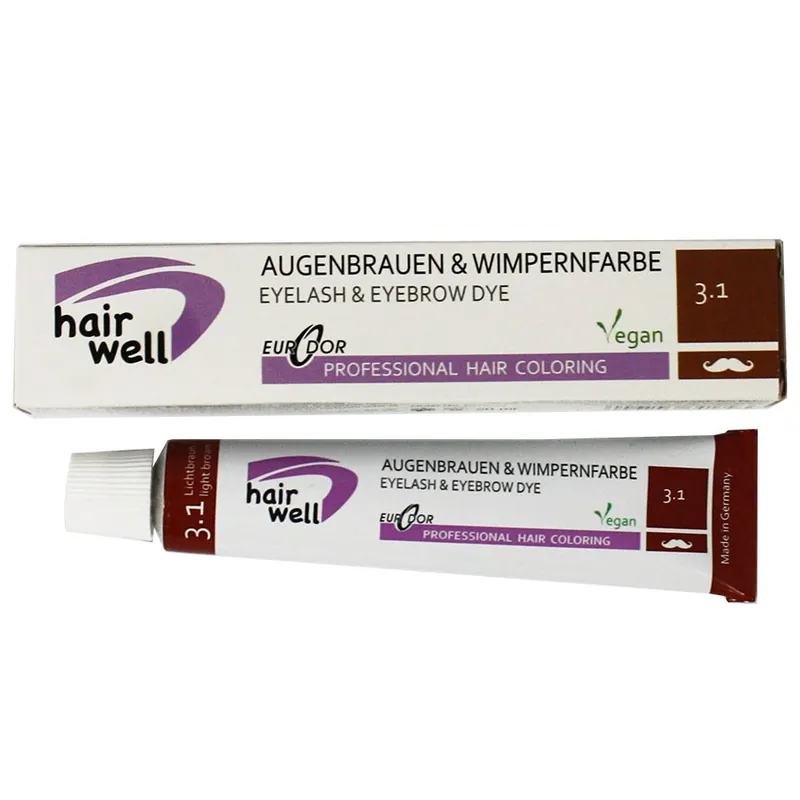 Hairwell Augenbrauen- und Wimpernfarbe Nr. 3.1 Lichtbraun 20 ml Beliebt