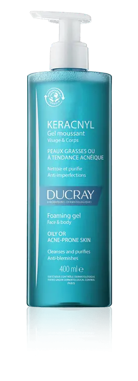 Ducray Keracnyl Waschgel für zu Akne neigende Haut (400 ml) Limited Edition