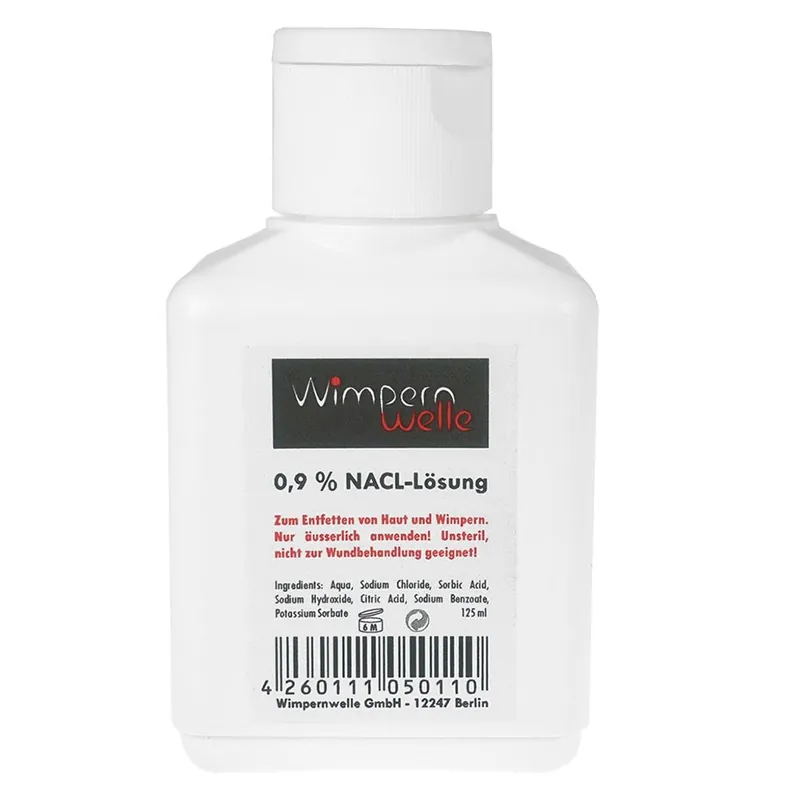 Wimpernwelle Physiologische Kochsalzlösung 0,9% 125 ml Premium