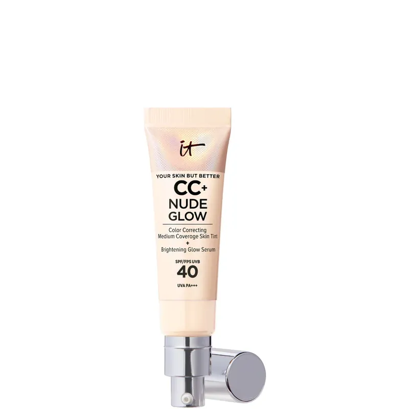 IT Cosmetics CC+ und Nude Glow Leichte Foundation und Glanzserum mit LSF 40 32 ml (Verschiedene Farbtöne) Zertifiziert