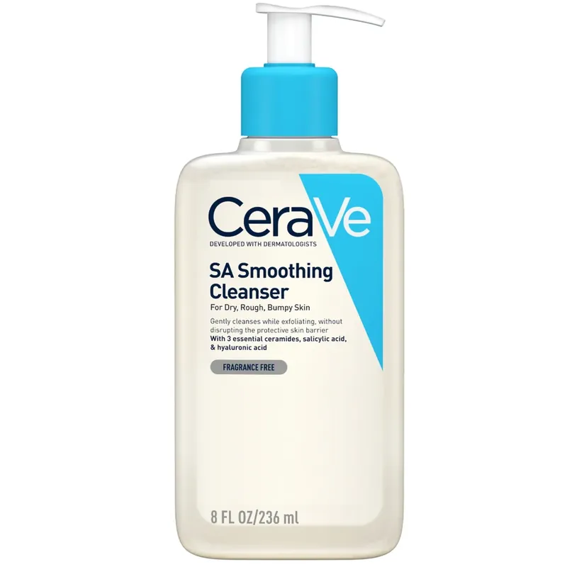 CeraVe SA Glättende Reinigungsmilch mit Salicylsäure für Trockene, Raue und Unebene Haut 236 ml Original