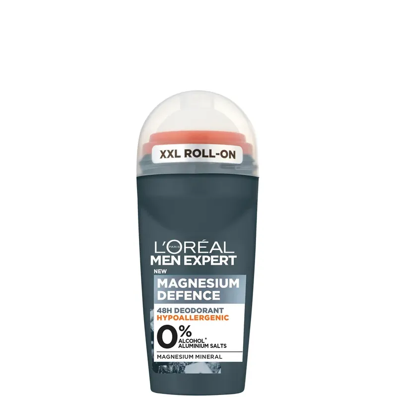 L'Oréal Paris Men Expert Magnesium Defence Hypoallergenes 48-Stunden-Roll-On Deodorant 50 ml Solange Der Vorrat Reicht