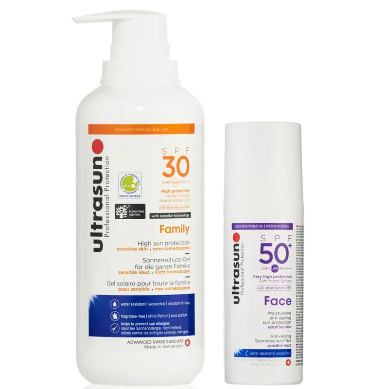 Ultrasun Family SPF30 400ml and Ultrasun Face SPF 50+ 50ml Bundle Günstig