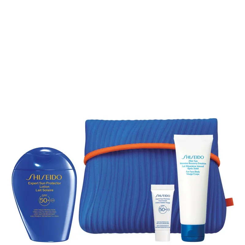 Handgefertigt Shiseido Exclusive Global Suncare Expert Schutz gegen sonnenbedingte Alterung LSF 50 Set