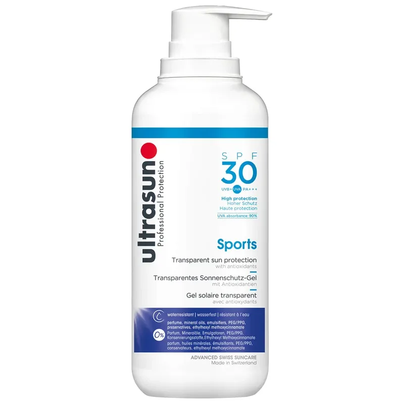Ultrasun Transparent Sun Protection Sports Gel SPF30 400 ml Preisreduziert