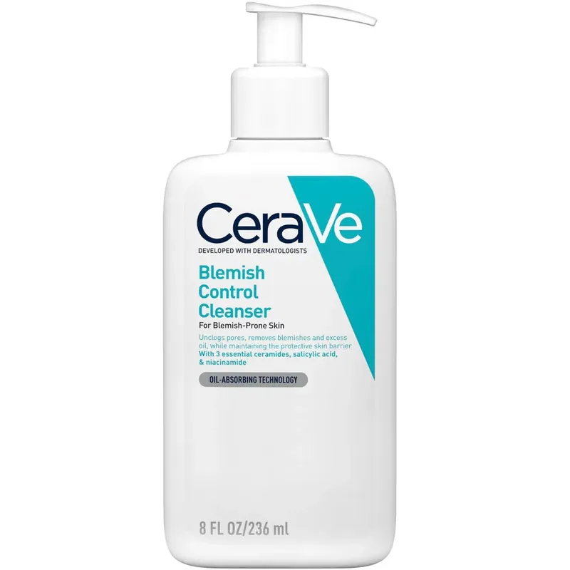 Bestseller CeraVe Blemish Control Face Cleanser with 2% Salicylic Acid & Niacinamide for Blemish-Prone Skin 236ml