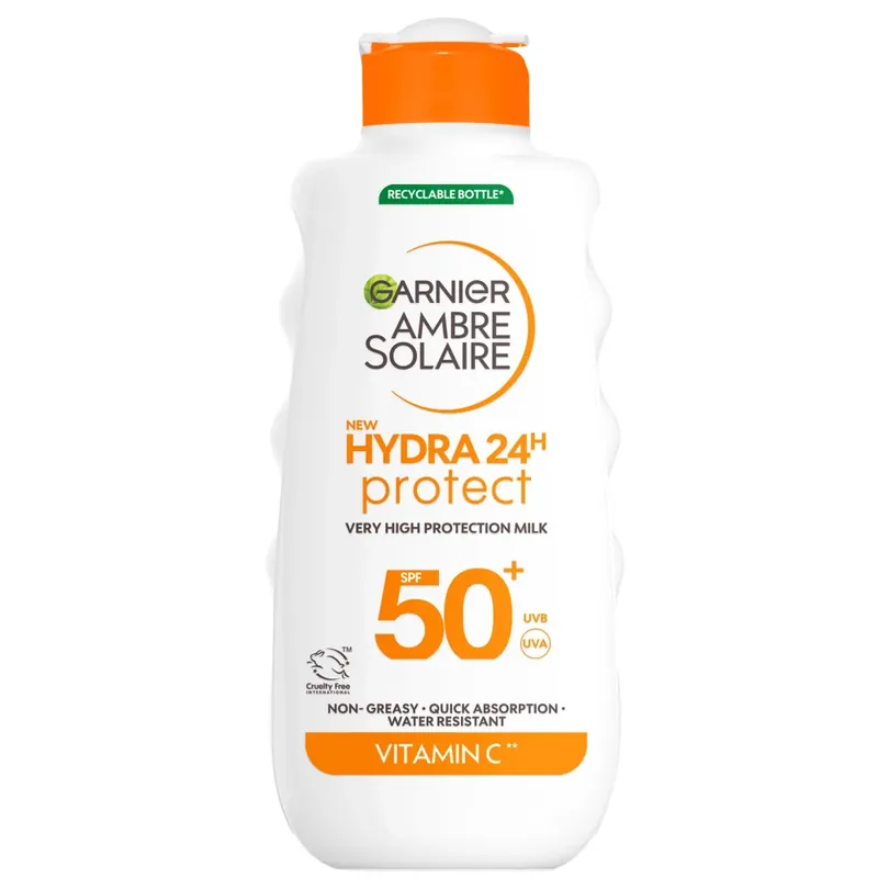 Garnier Ambre Solaire SPF 50+ Hydra 24 Hour Hydrating Sun Cream Lotion With Vitamin C,175ml Neue Ware