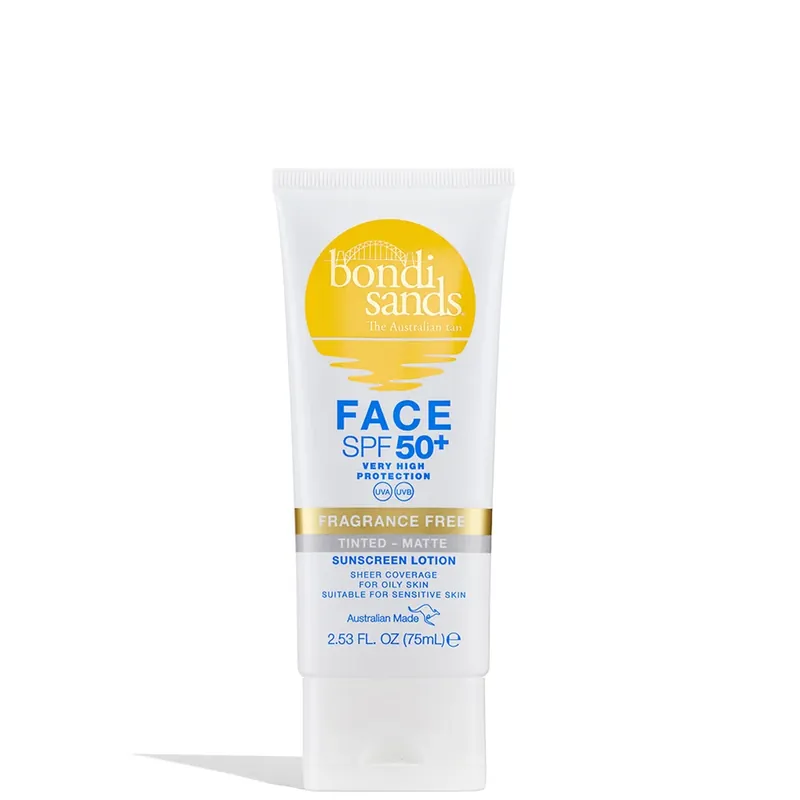 Kracherpreis Bondi Sands SPF 50+ Fragrance Free 4 Star Matte Tinted Face Lotion 75ml