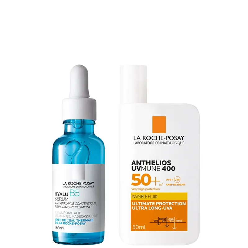 Gratis Versand La Roche-Posay Daily Replump and Protect Set: Hyalu B5 Hyaluronic Acid Serum + SPF50+