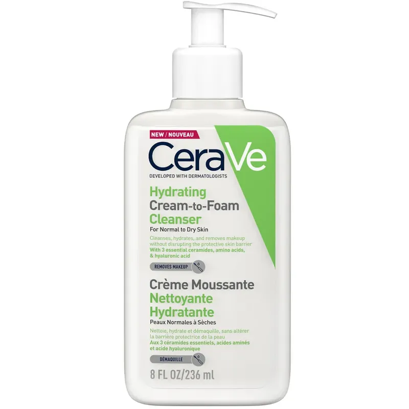 CeraVe Feuchtigkeitspflege-zu-Reinigungsschaum mit Aminosäuren für Normale bis Trockene Haut 236 ml Jetzt Zugreifen