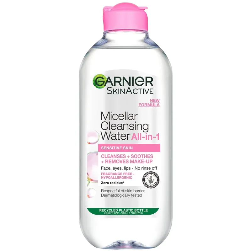 Gleich Bestellen Garnier Mizellenwasser Gesichtsreinigung und Make-up-Entferner für Empfindliche Haut 400 ml