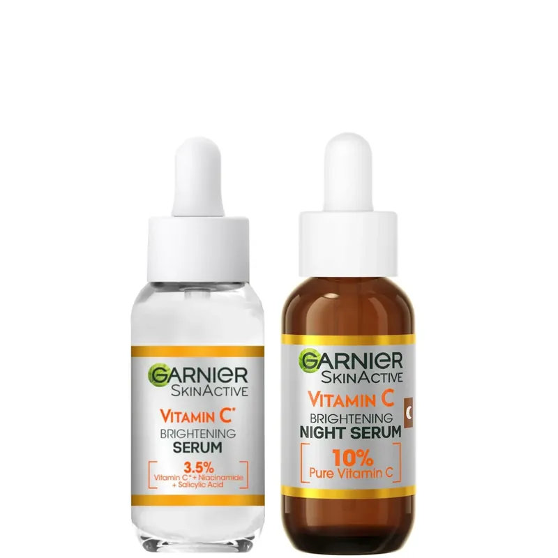 Markenprodukt Garnier Vitamin C Day and Night Serum Set for Face, Anti-Dark Spots and Brightening 30ml