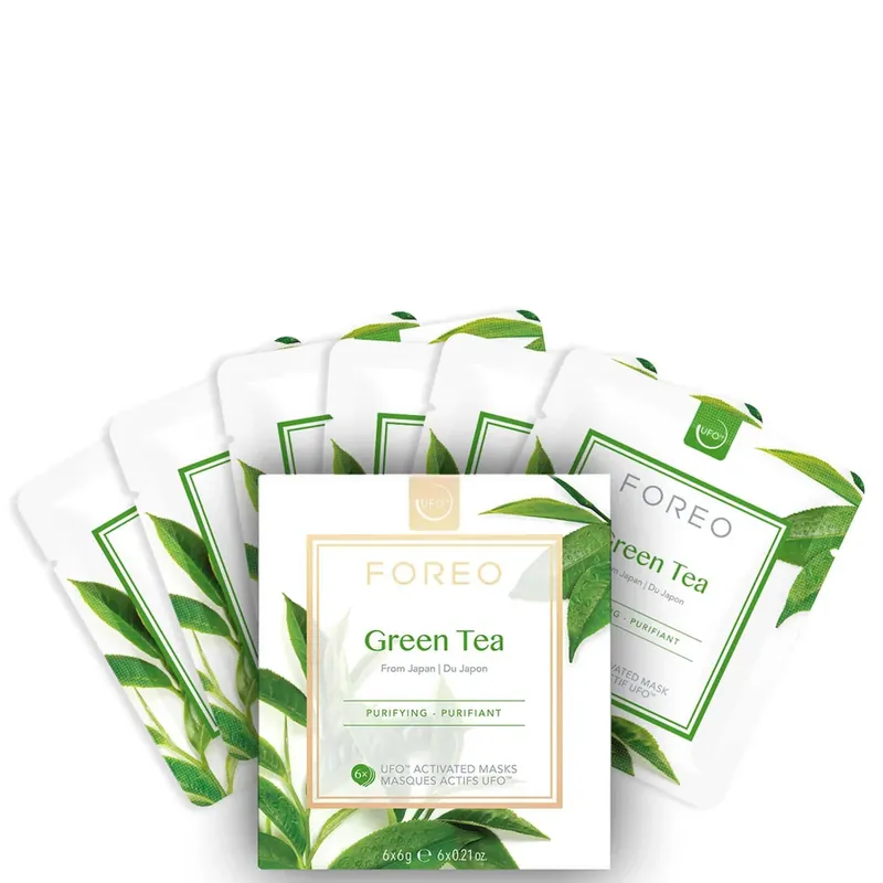 FOREO Green Tea UFO Reinigende Gesichtsmaske (6er-Packung) Abverkauf