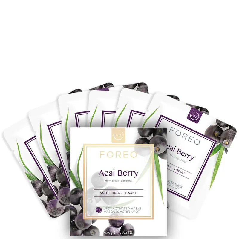 Letzte Chance FOREO Acai Berry UFO/UFO Mini Firming Face Mask for Ageing Skin (6 Pack)