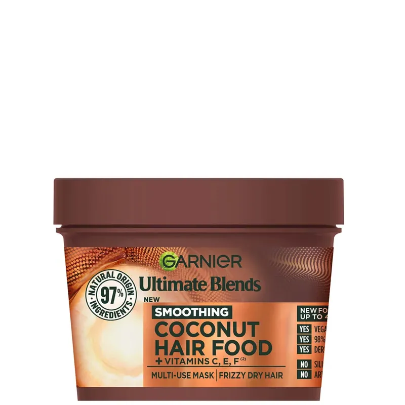 Garnier Ultimate Blends Hair Food Kokosöl 3-in-1-Behandlung mit Einer Maske für Krauses Haar 390 ml Abverkauf