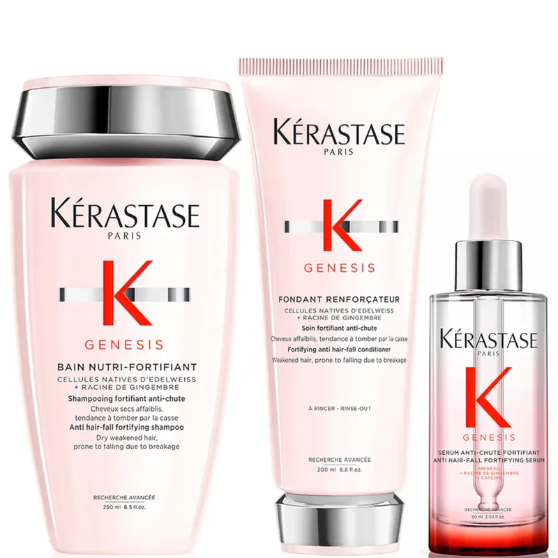 Jetzt Bestellen Kérastase Genesis Shampoo, Conditioner and Serum Hair Trio Routine