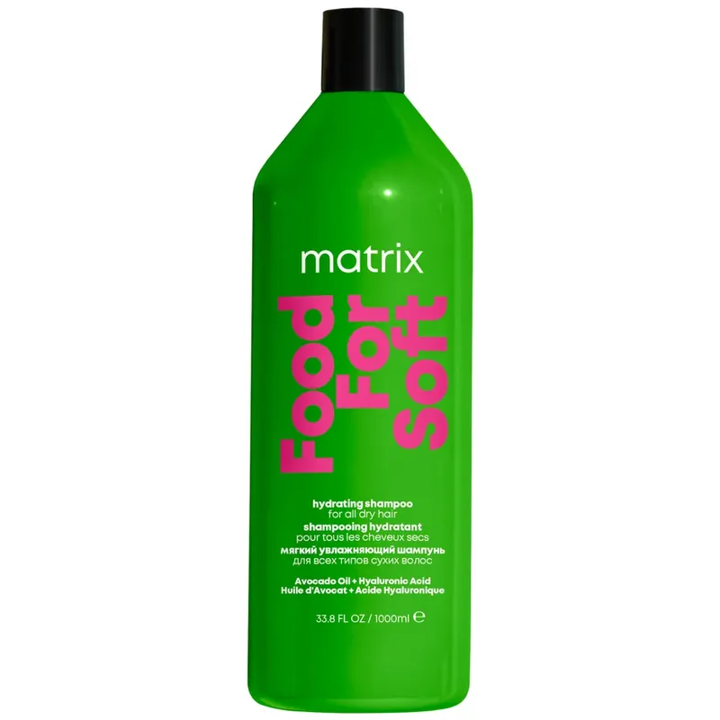 Matrix Food For Soft Feuchtigkeitsspendendes Shampoo mit Avocadoöl und Hyaluronsäure für trockenes Haar 1000 ml Mega-Angebot
