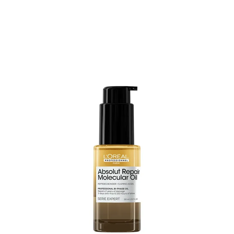 Kostenloser Versand L'Oréal Professionnel Absolut Repair Molecular Bi-Phase Oil for Damaged Hair 30ml, High Shine & Molecular Repair