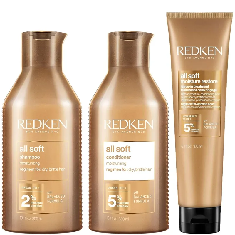 Redken All Soft Shampoo, Conditioner and Leave-in Routine for Dry Hair Jetzt Bestellen