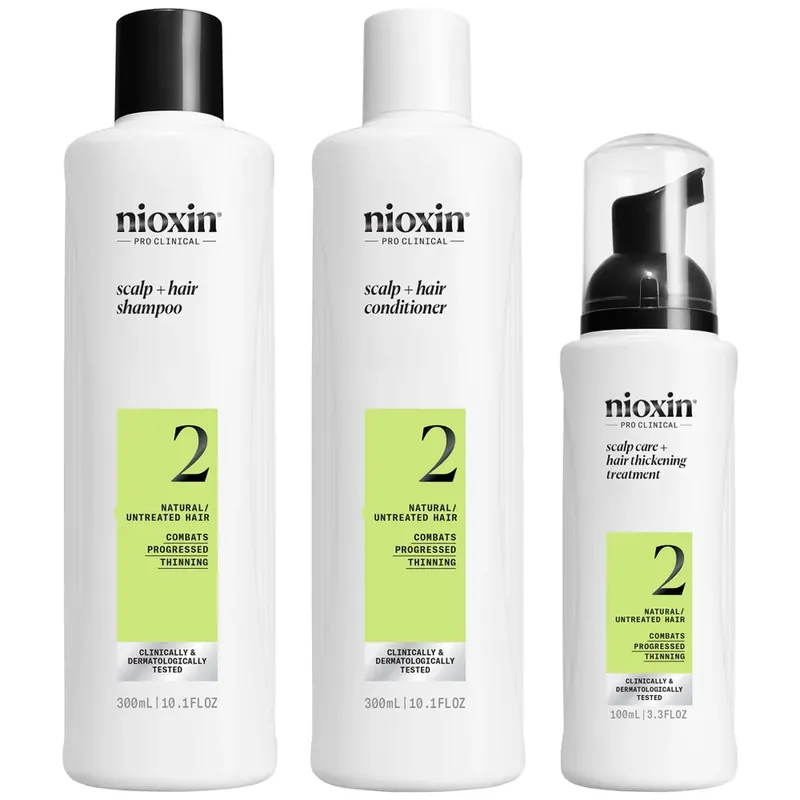 NIOXIN Scalp and Hair Thickening System 2 for Natural Hair with Progressed Thinning Loyalty Kit Neu Im Sortiment