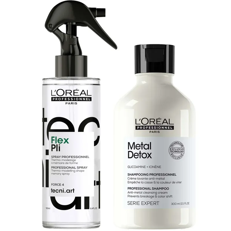 L'Oréal Professionnel: Pros Favourites Duo: Metal Detox Shampoo for Hard Water & Tecni Art Pli Hair Volumising Memory Styling Spray Neue Kollektion