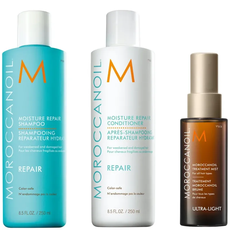 Top-Seller Moroccanoil Moisture Repair Shampoo and Conditioner 250ml + Treatment Mist 25ml