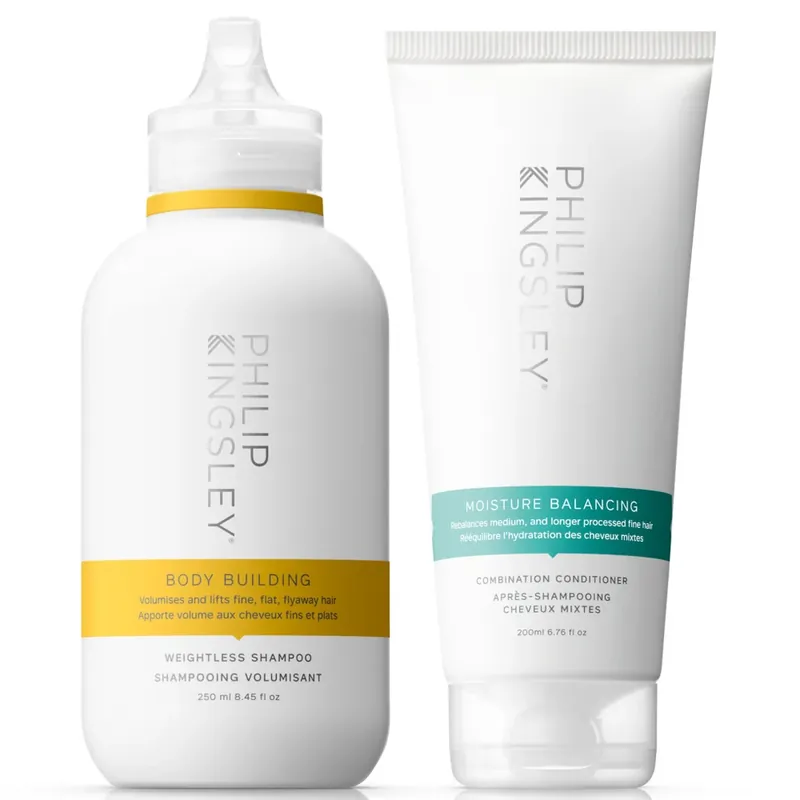 Philip Kingsley Body Building Shampoo 250ml and Moisture Balancing Conditioner 200ml Duo Exklusiv