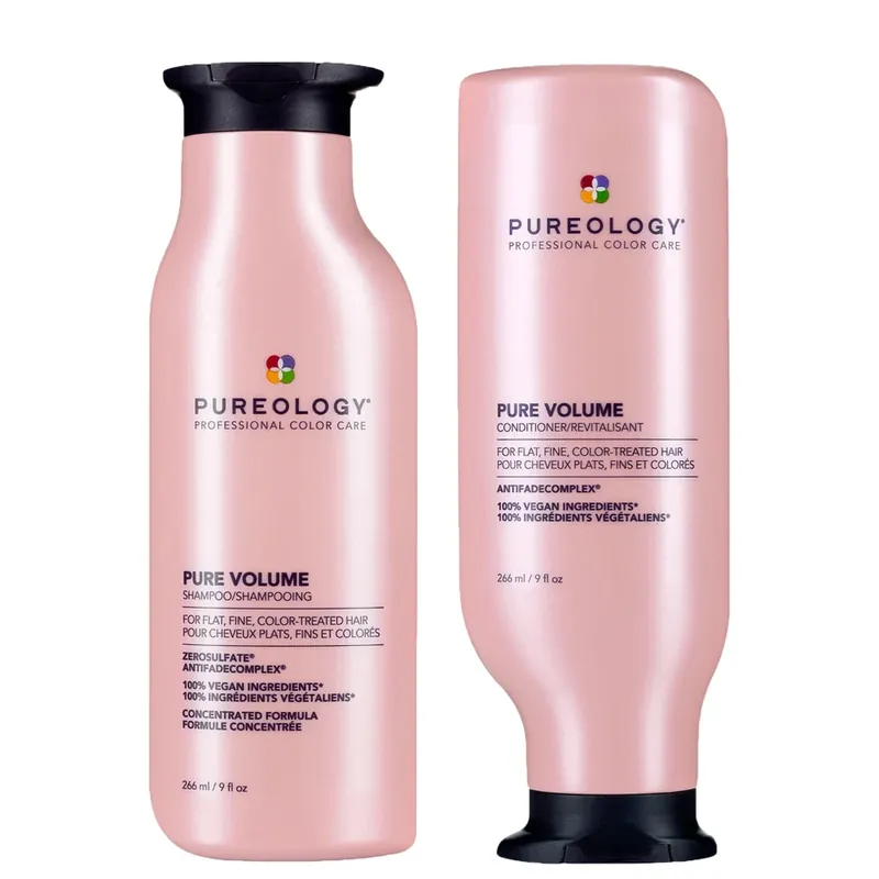 Knallerangebot Pureology Pure Volume Shampoo and Conditioner Routine For Flat, Fine, Colour Treated Hair 266ml