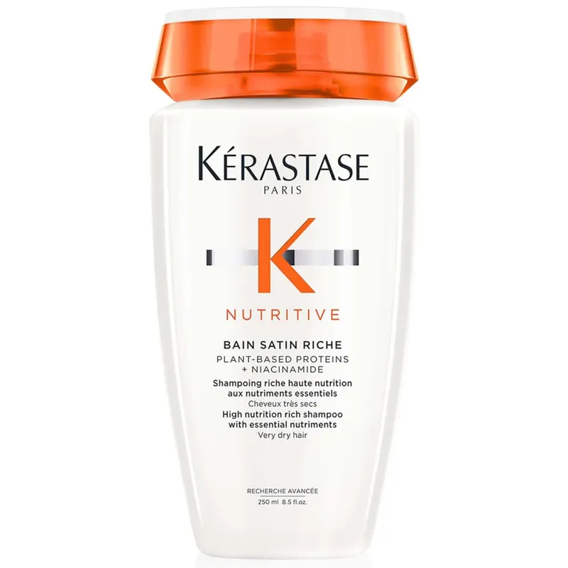 Kostenfreie Lieferung Kérastase Nutritive Bain Satin Riche Nährstoffreiches Reichhaltiges Shampoo für Sehr Trockenes Haar 250 ml