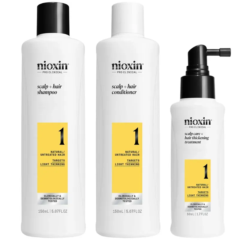 NIOXIN Scalp and Hair Thickening System 1 for Natural Hair with Light Thinning Trial Kit Jetzt Bestellen