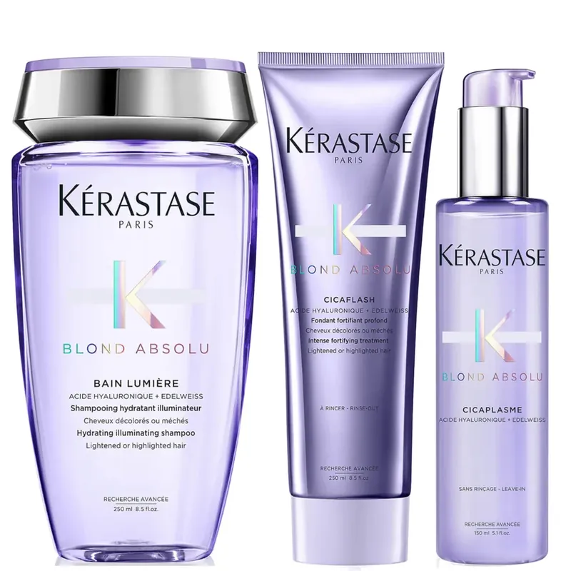 Top-Qualität Kérastase Blond Absolu Shampoo, Conditioner and Treatment Hair Routine for Lightened or Highlighted Hair