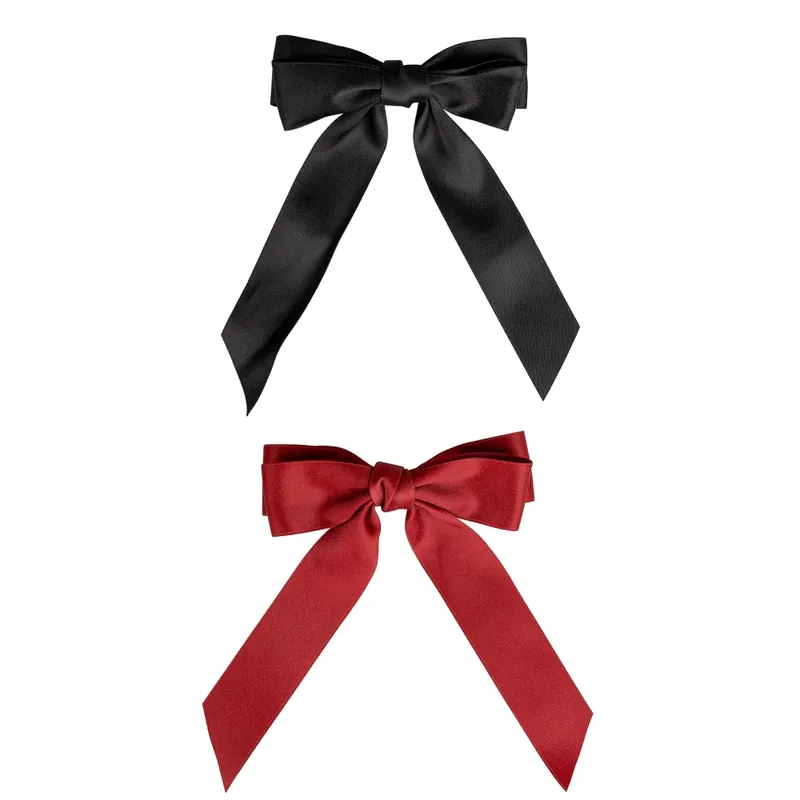 brushworks Satin Hair Bow Duo – Red and Black Online Kaufen