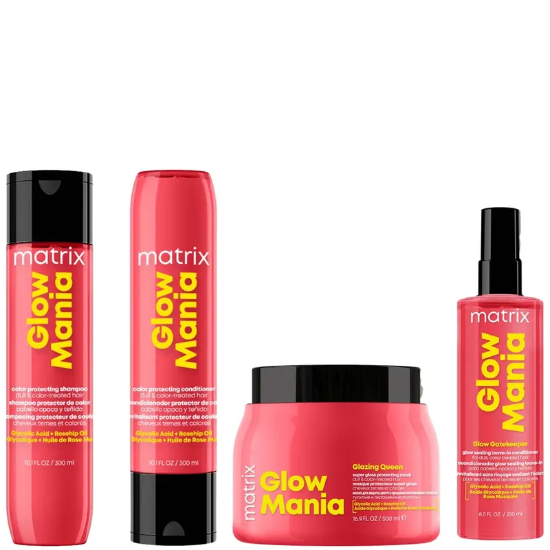 Finale Aktion Glow Mania Colour Protecting Set including Shampoo, Conditioner, Leave-In Conditioner, and Mask