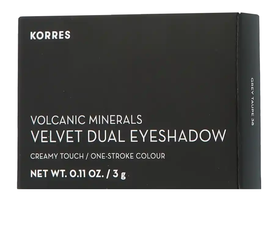 Korres Volcanic Minerals Velvet Dual Eyeshadow Palette Grey Taupe 38 (3 g) Expressversand