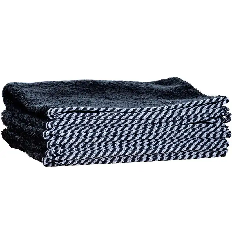 1o1BARBERS Barber Towel Black/White 20x40cm Preisreduziert