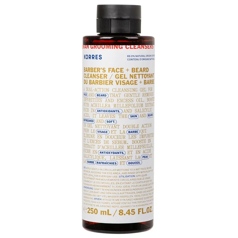 Korres Men Athenian Grooming Reinigungsgel für Gesicht und Bart 250 ml Sichere Zahlung