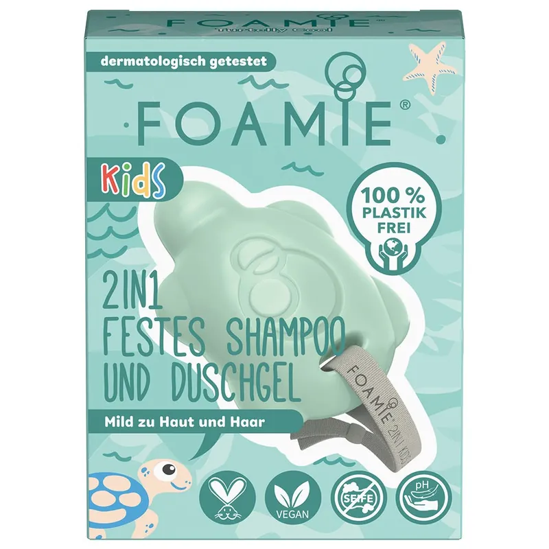 FOAMIE 2in1 Festes Shampoo & Duschgel Kids Grün Finale Aktion
