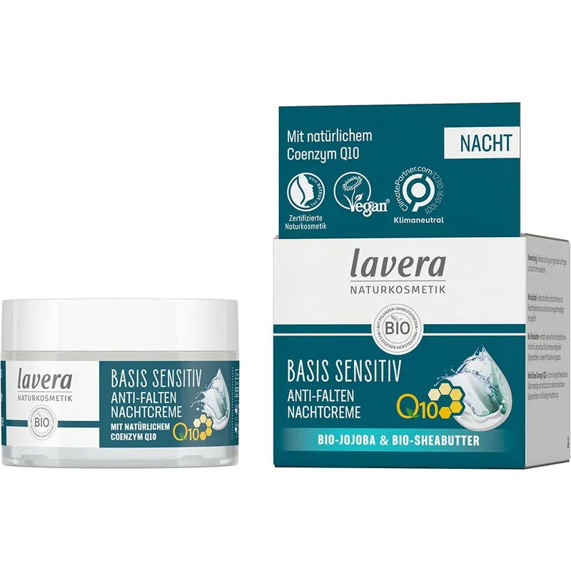 Lavera Basis Sensitiv Antifalten Nachtcreme Q10 50 ml Original