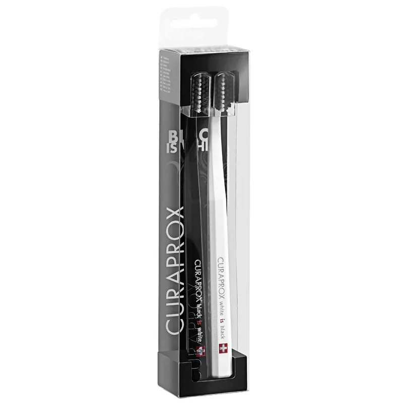 Top-Seller CURAPROX Black is White Zahnbürsten Duo schwarz/weiß