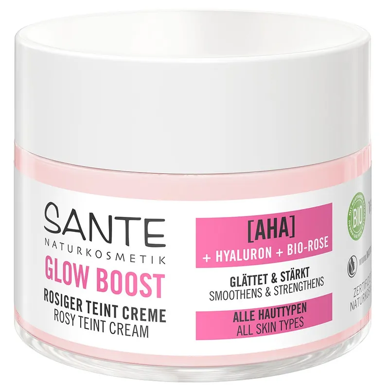 SANTE Glow Boost Aminosäure & Bio-Aloe Vera Rosiger Teint Creme AHA 50 ml Beliebt