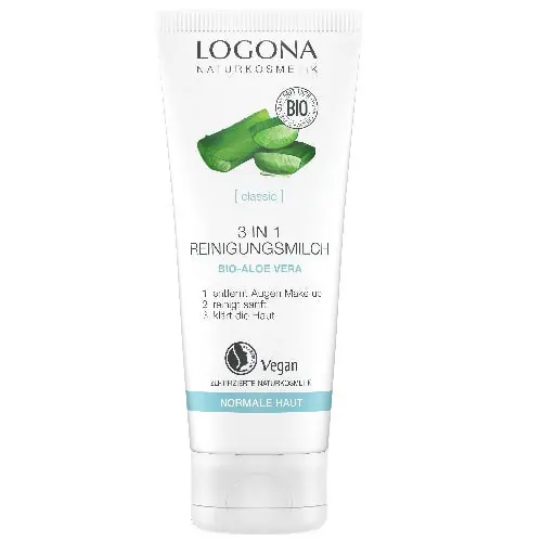 Weltweiter Versand LOGONA 3 in 1 Reinigungsmilch Bio-Aloe Vera 100 ml