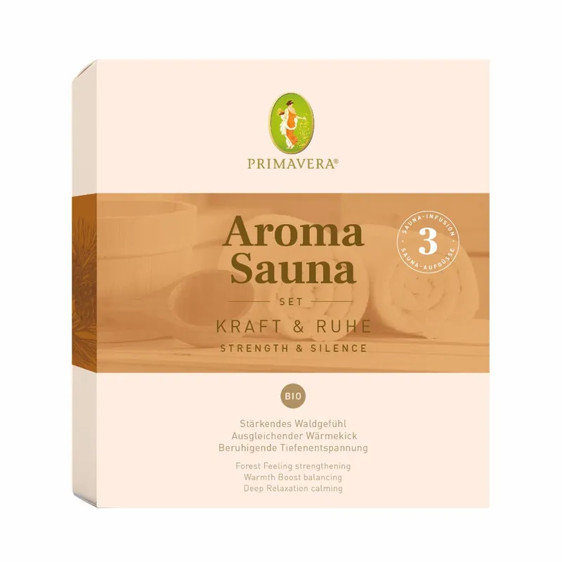Jetzt Zugreifen PRIMAVERA Aroma Sauna Set Kraft & Ruhe Bio